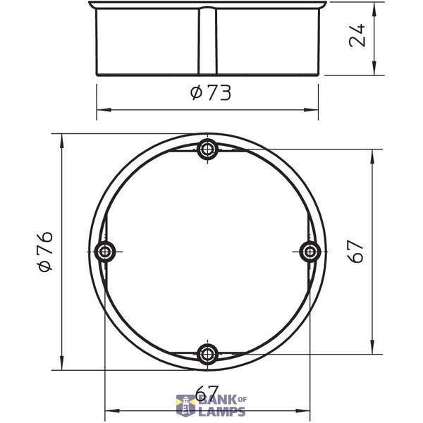 Virsmas izlīdzīnāšanas riņķis zemapmetuma Ø70mm, H24mm, PS, sarkans image 2
