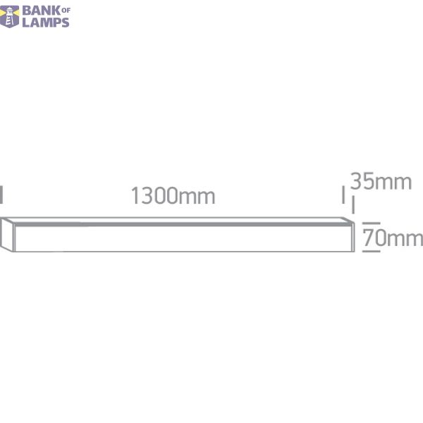 BLACK 48pcs SPOTS 40W 34d UGR17 + UPLIGHT 20W 120d CW 1300mm 230V DARK LIGHT image 3