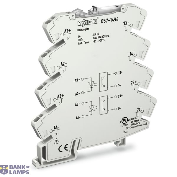 Optocoupler module 2-port Nominal input voltage: 24 VDC image 1