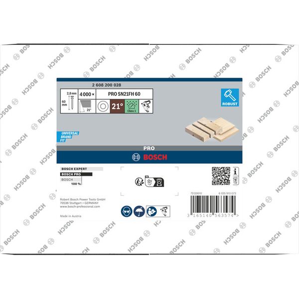 Full head strip nail SN21RK 90 3.1 mm, 90 mm, bright, smooth image 2