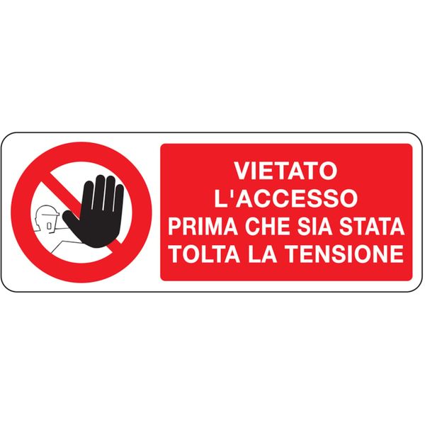 Prohibition sign - Al - 330x125 mm image 1