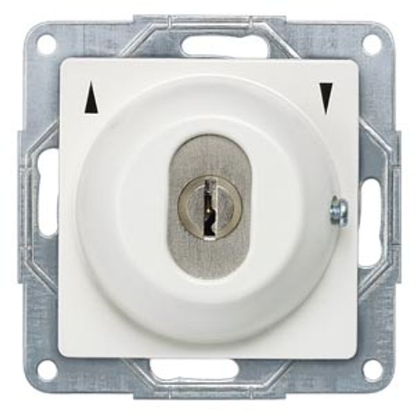 DELTA i-system titanium white, FM Shutter key-operated switch 1-pole, 10A 250V  5TA7662 image 1