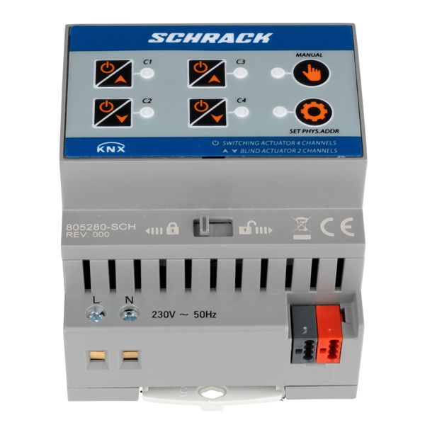 KNX Combi-switching/blind-actuator, 4/2-gang, 16A, 230V AC image 3
