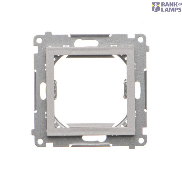 Transition adapter for 45x45 mm fitting type, (module), matt aluminum image 1