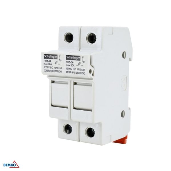 FUSE HOLDER 2P 10x38 1000V DC MAX. 32A SCHELINGER image 1