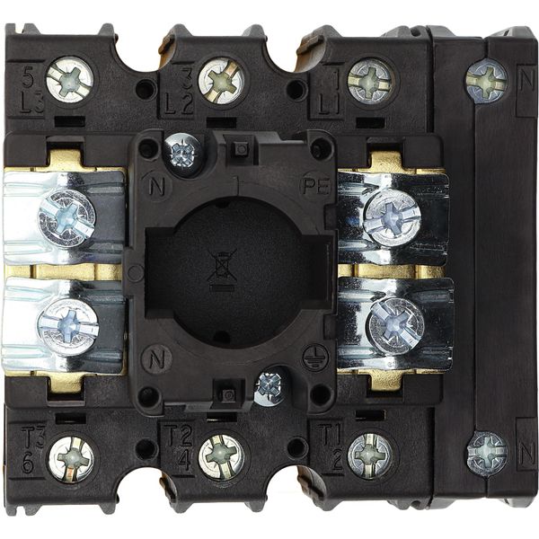 P3-100/EA/SVB/N Main switch, P3, 100 A, flush mounting, 3 pole + N, Emergency switching off function, With red rotary handle and yellow locking ring, Lockable in the image 32