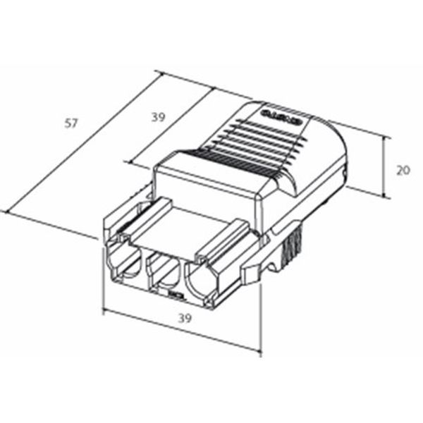 NAC31S.BX2 | Coupler 3p plug, str-rel, blk, 10/p. image 1