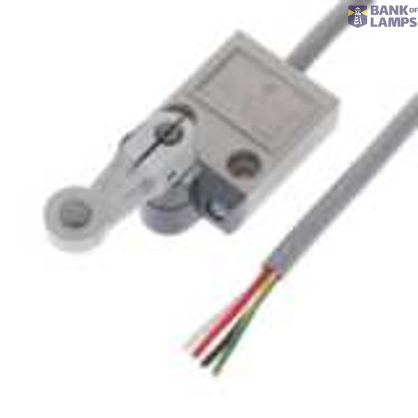 Compact enclosed limit switch, roller lever (high sensitivity), 4 A 30 VDC, 3m VCTF oil-resistant cable D4CN3224B image 1