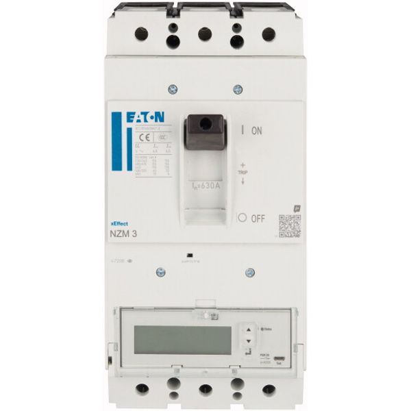 NZMH3-PX630 NZM3 PXR25 circuit breaker - integrated energy measurement class 1, 630A, 3p, Screw terminal image 1