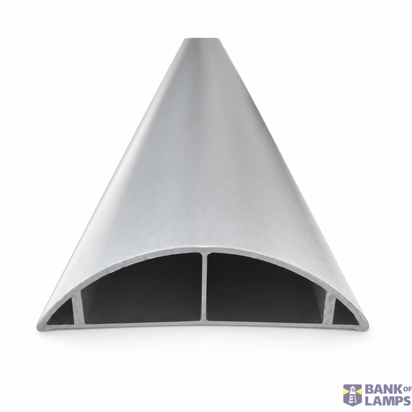 Curved Aluminium Alloy Cable Trunking with Double-Hole Adhesive Tape 2m, 62X40×0.8mm image 1