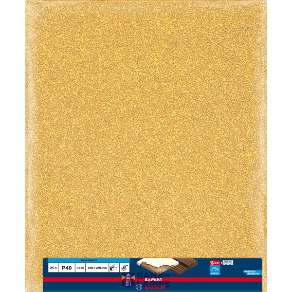 EXPERT C47 Sandpaper for Handsanding 23 x 28 mm, G 4 image 2