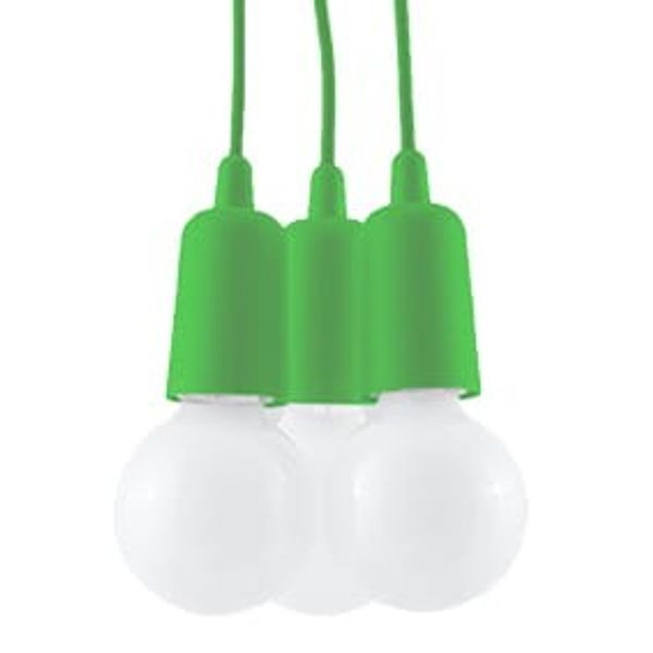 Hanging lamp DIEGO 3 green E27 3x60W IP20 image 1