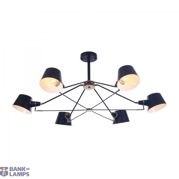 Modern Abigail Chandelier Black image 1
