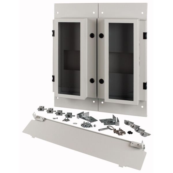 XM2N43F06C-55 Front plate, 2xNZM4, 3p, fixed, W=600mm, IP55, grey image 1