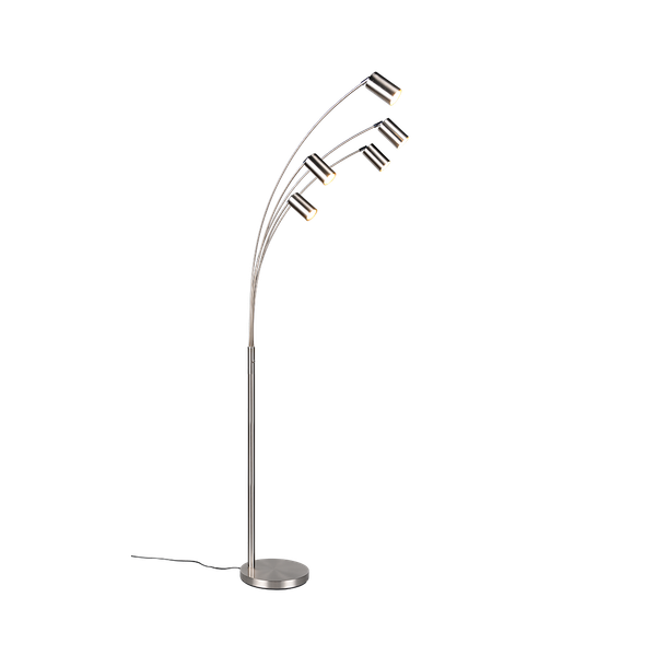 Marley floor lamp 5-pc GU10 brushed steel image 1