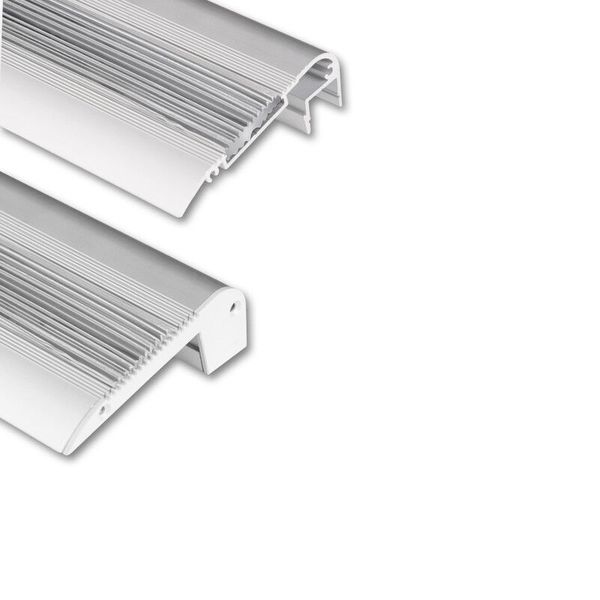 Step-on aluminum profile BF 68x25mm Whitey diffusion and silicone pads 2m image 1