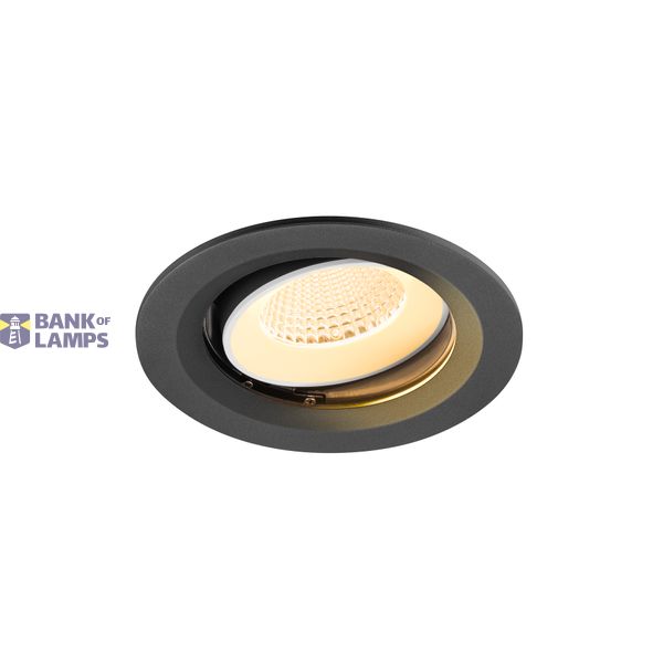 NUMINOS© MOVE M, recessed CL 3000K, 40ø, IP20, round bl/wh image 1