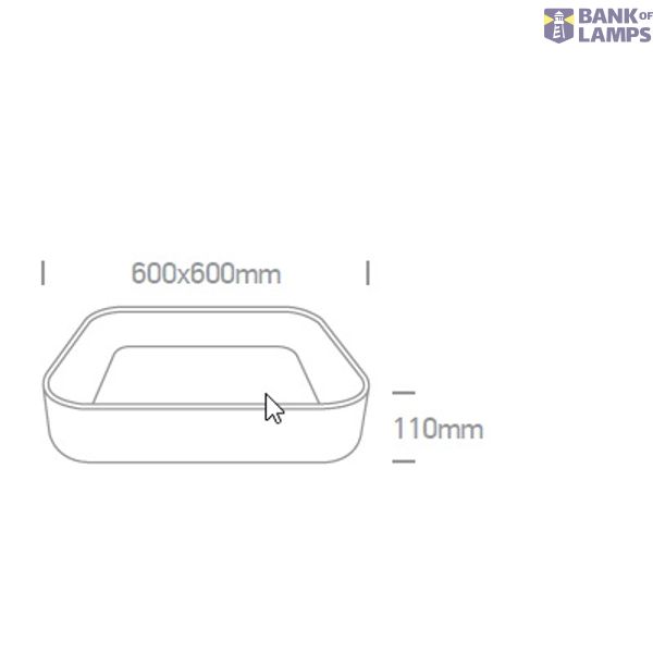 WHITE SQUARE PLAFO LED 50W WW IP20 230V image 2