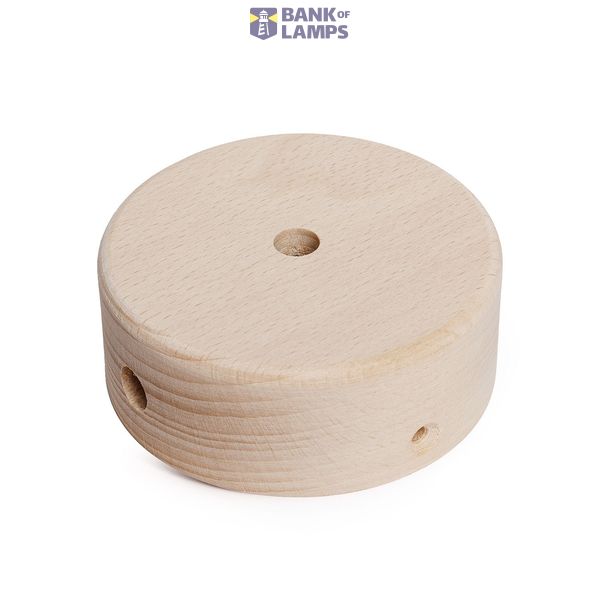 Kit Mini wooden cylindrical rose with 1 central hole and 2 lateral holes image 2