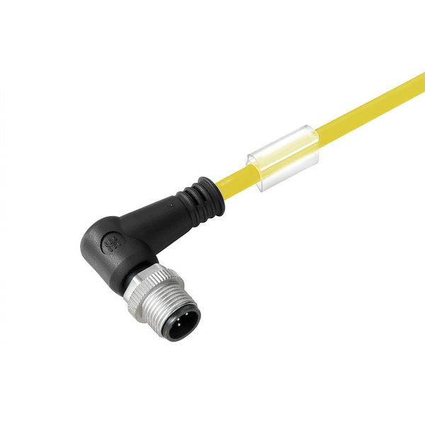 Sensor/actuator line, One end without connector, M12, Number of poles : 4, 5 m, pin, 90&deg;, Shielded: No, LED: No, Sheath material: PUR, Halogen: No image 1