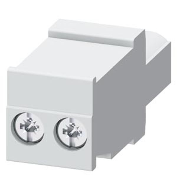 replacement control connector for 3RF20/21/22/23/24 screw-type connection system color gray identifying marking A1 A2 Simple, image 1