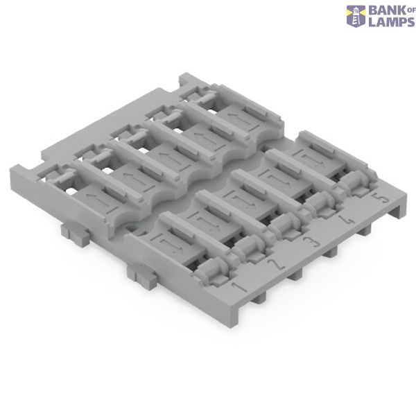 Mounting carrier 5-way for inline splicing connector with lever gray image 1