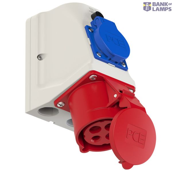 Fixed socket KOMBI 32A 4P 6h IP44 image 1