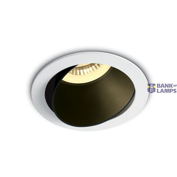 WHITE GU10 10W BLACK REFLECTOR DARK LIGHT ADJUSTABLE image 1