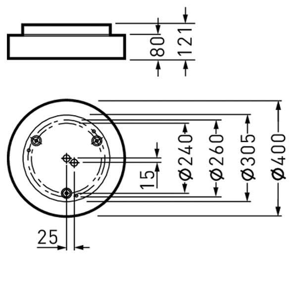 Wall and ceiling luminaire Solegra Cover disc White around ET 19W 2600lm Lambertian (L) IK06 3 SDCM image 1