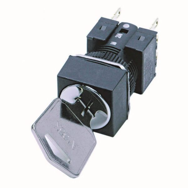 Selector switch, square, key-type, 2 notches, maintained, IP65, key re A16K2002D image 3