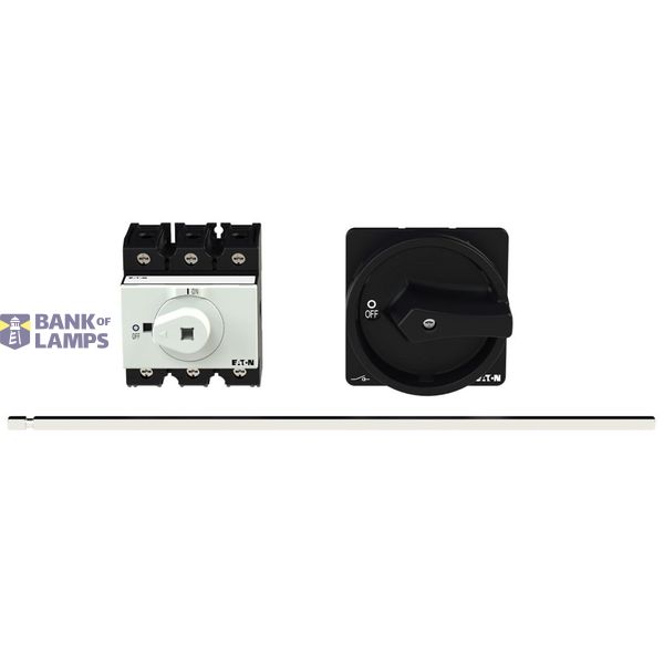 P3 Main switch, 80 A,Rear mounting, 3 pole, Form M4/SVB, Black, Door c image 3