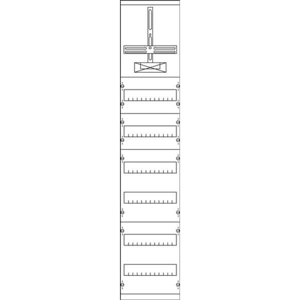 SZF44 Interior fitting system, Field Width: 1, 1200 mm x 250 mm x 120 mm, IP2XC image 1