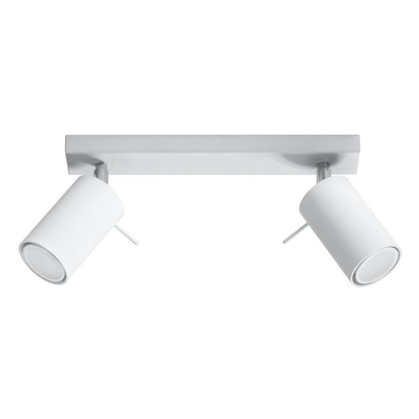 CEILING LAMP RING 2 WHITE GU10 2X40W IP20 image 1