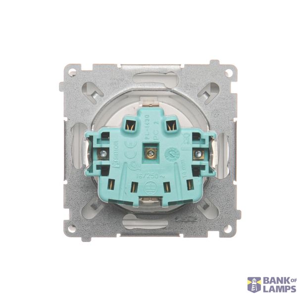 IP44 single socket outlet without frame seal - transparent flap, module, 16A, quick connection, black matt image 1