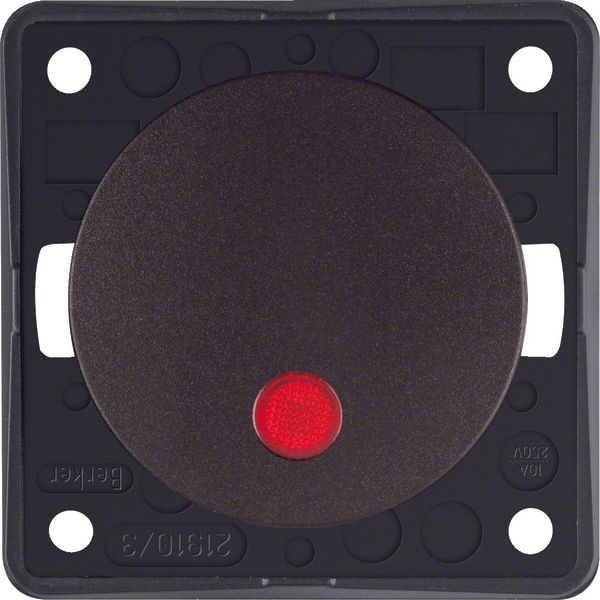Control push-button, NO contact, red lens, Integro - Design Flow/Pure, image 1