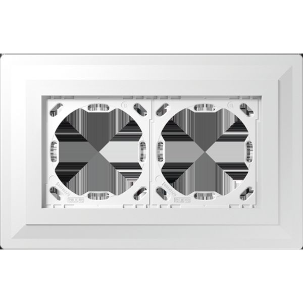 Cover frame LS ZERO-3 plaster frame 2-gang image 1