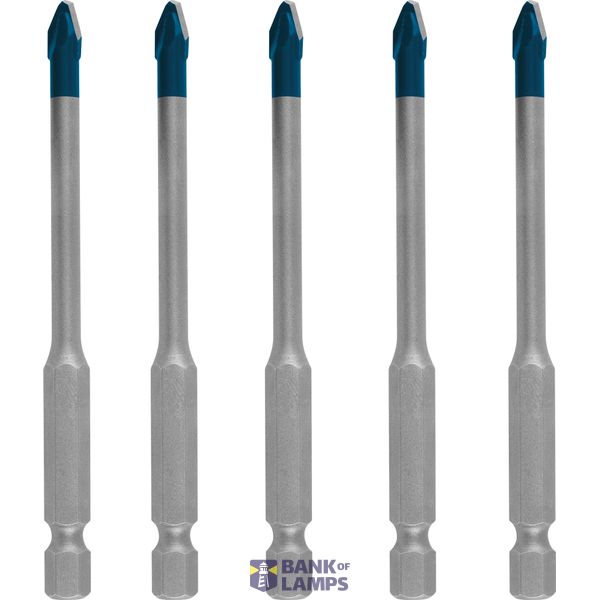 EXPERT HEX-9 HardCeramic Drill Bit Roof Tile Set 5 mm 5-pc image 1