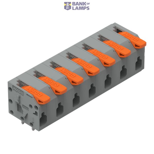 2601-1307 PCB terminal block; lever; 1.5 mm²; Pin spacing 7.5 mm; 7-pole; Push-in CAGE CLAMP®; 1,50 mm²; gray image 1