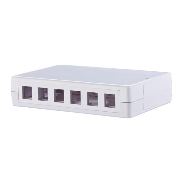 Keystone wall outlet surface mounted 6/12 port unequipped pure white image 3