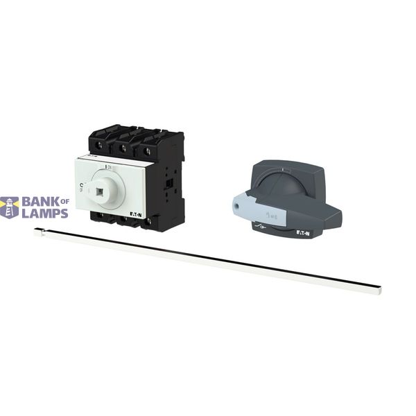 P3 Main switch, 80 A,Rear mounting, 3 pole, Form M4/K2-G, Gray, Short  image 4