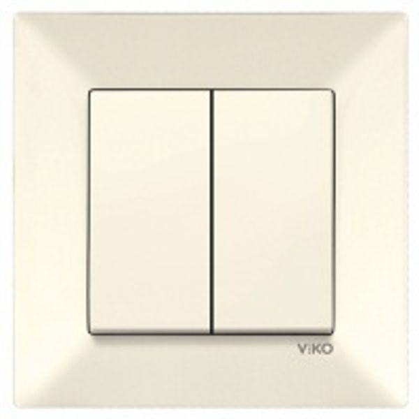 Meridian Beige Impulse Two Gang Switch image 1