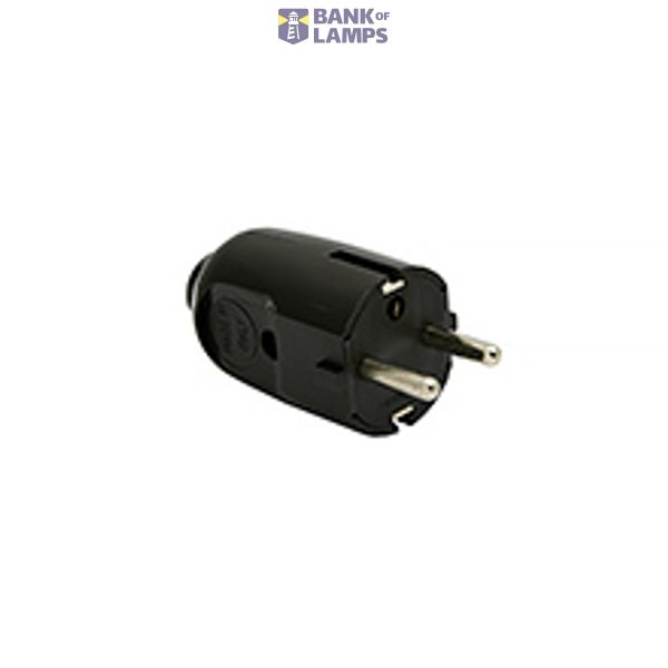 Angle plug 16A 250V IP20 black VWKC 320-05 image 1