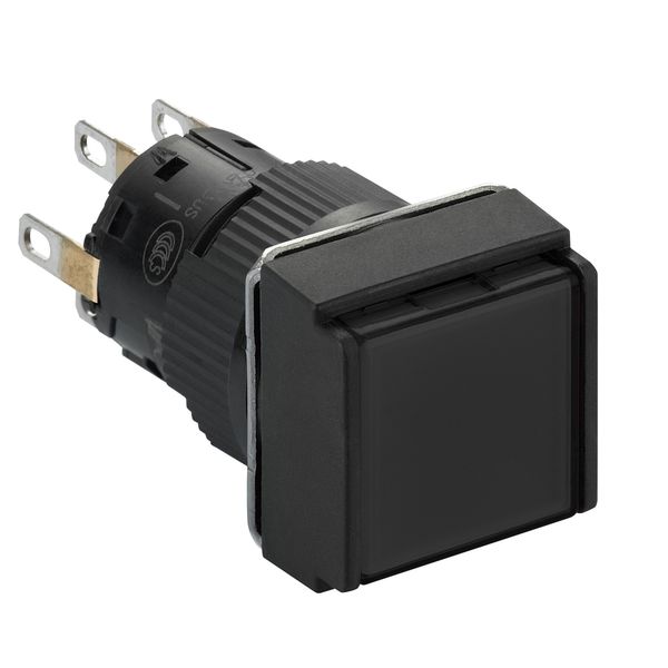 square black pushbutton Ø 16 - flush spring return - 2OC image 1