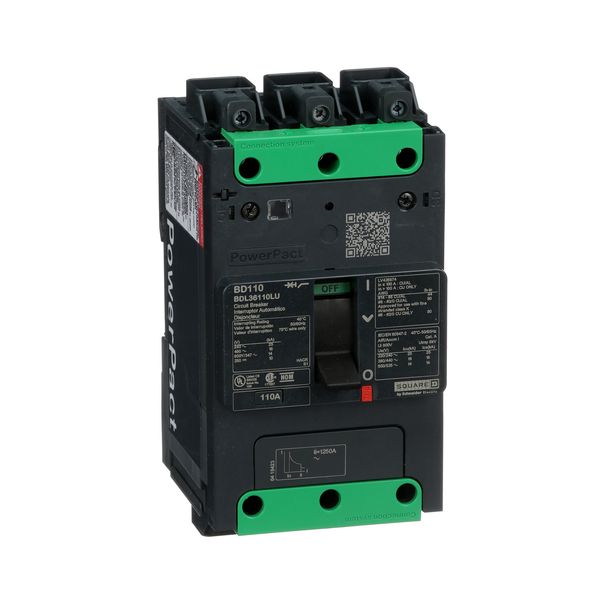MCCB 18kA 600Y/347V UL 110A 3P EVERLINK image 1