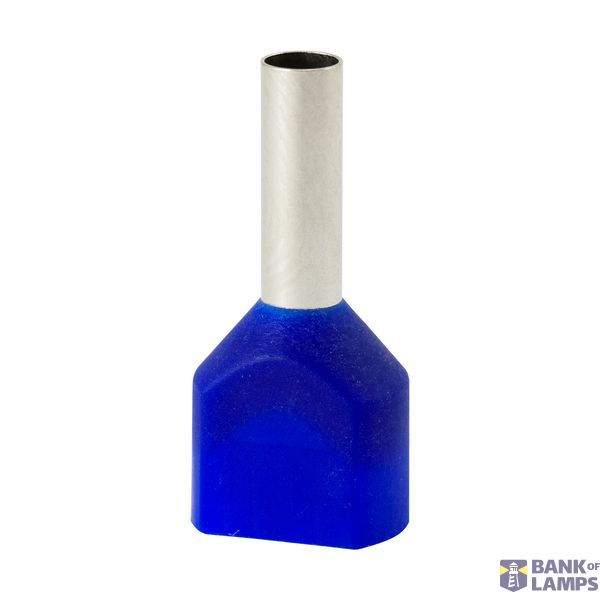 Double insulated sleeve terminal HI 2x2.5/10-ni blue, Al/Cu image 1