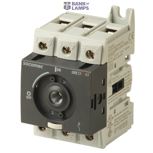 Modular load break switch body toggle operation 3P, 100A SIRCO M2 CD image 3