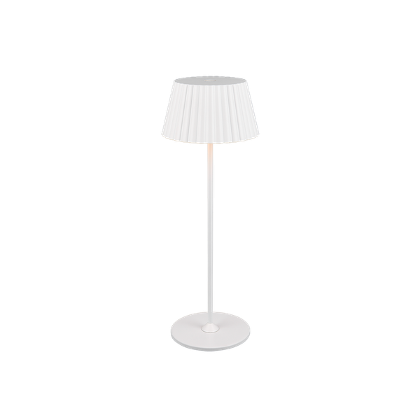 Suarez LED outdoor table lamp matt white rechargeable image 1