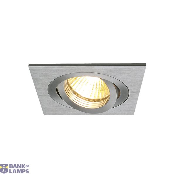 NEW TRIA I MR16 downlight, square, alu brushed, max. 50W, incl. clip springs image 1