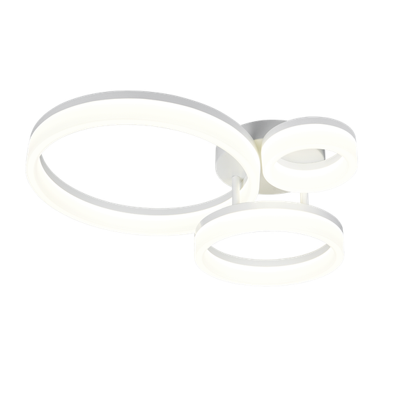 Scope LED ceiling lamp 3-pc matt white 4000K image 1