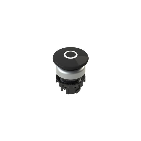 Spring-return black mushroom pushbutton with marking image 2